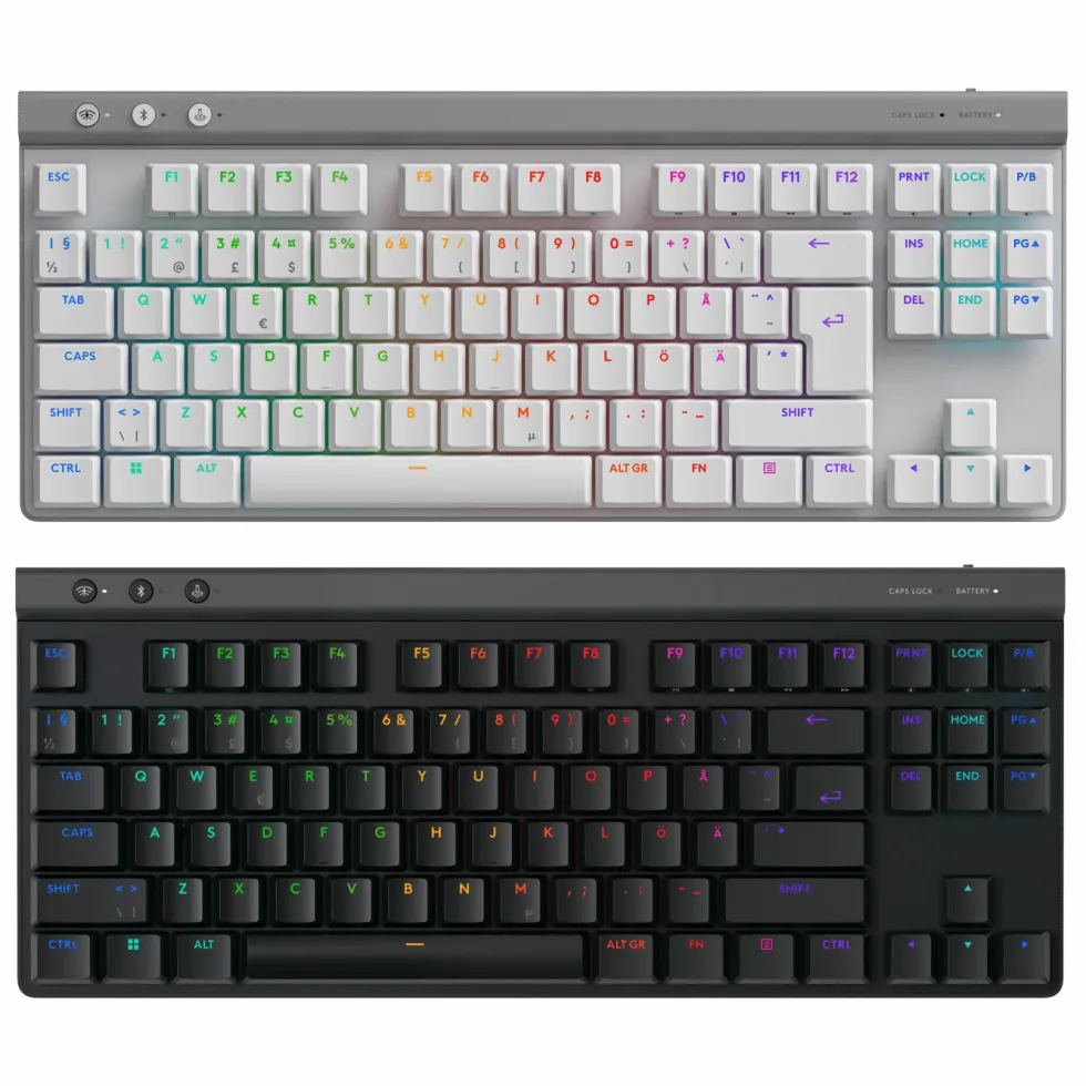 Logitech G515 Lightspeed TKL Trådløst gamingtastatur Linear Svart
