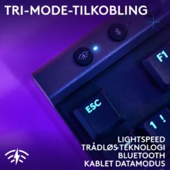 Logitech G515 Lightspeed TKL Trådløst gamingtastatur Linear Svart