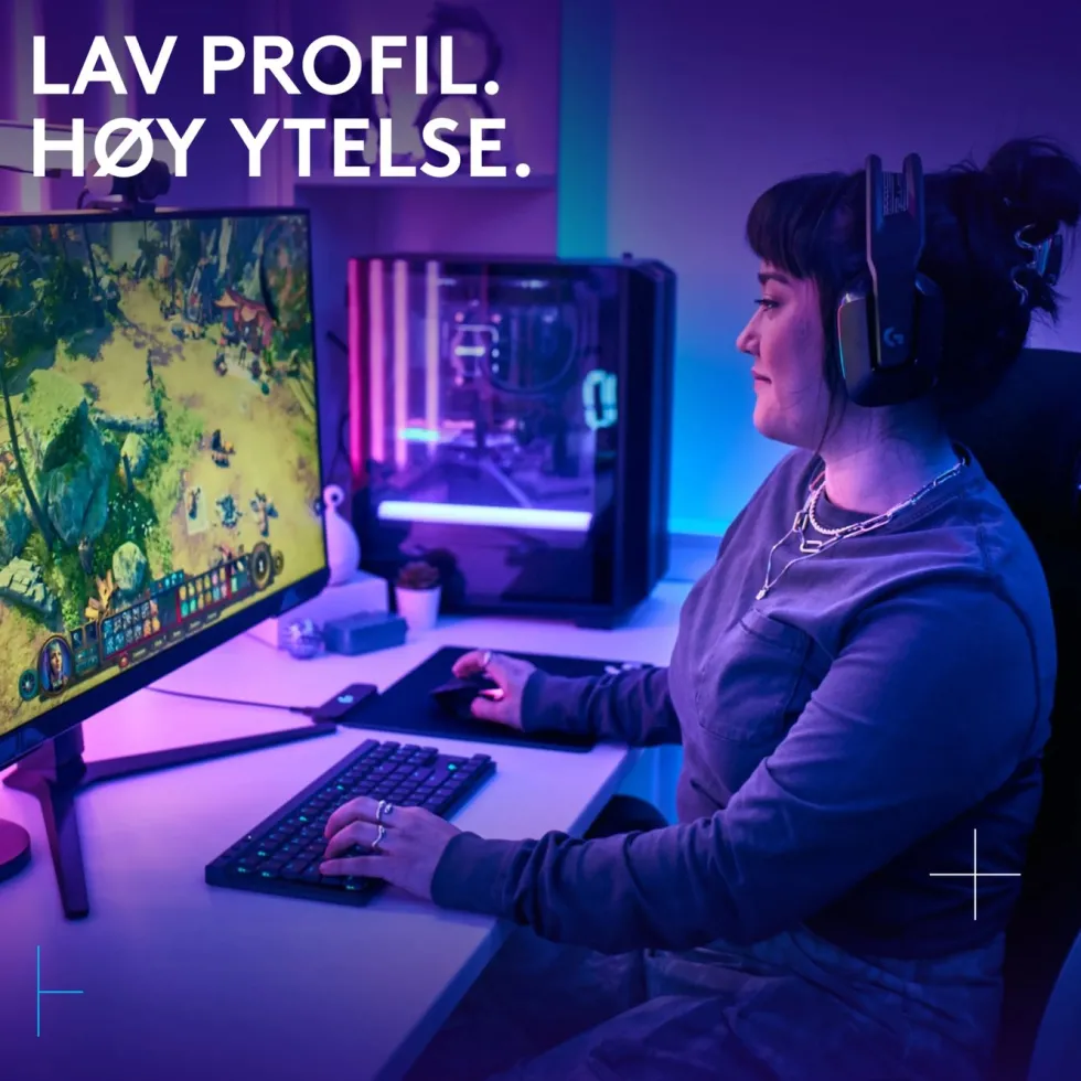 Logitech G515 Lightspeed TKL Trådløst gamingtastatur Linear Svart