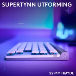 Logitech G515 Lightspeed TKL Trådløst gamingtastatur Tactile Hvit