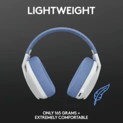 Logitech G 435 Lightspeed Trådløst gamingheadset Off-white & Lila