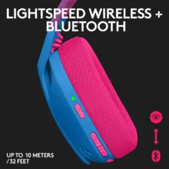 Logitech G 435 Lightspeed Trådløst gamingheadset Blå & Rosa