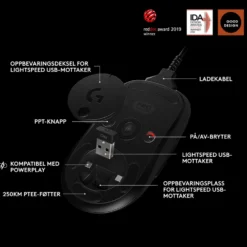 Logitech G Pro Trådløs gaming-mus for proffene