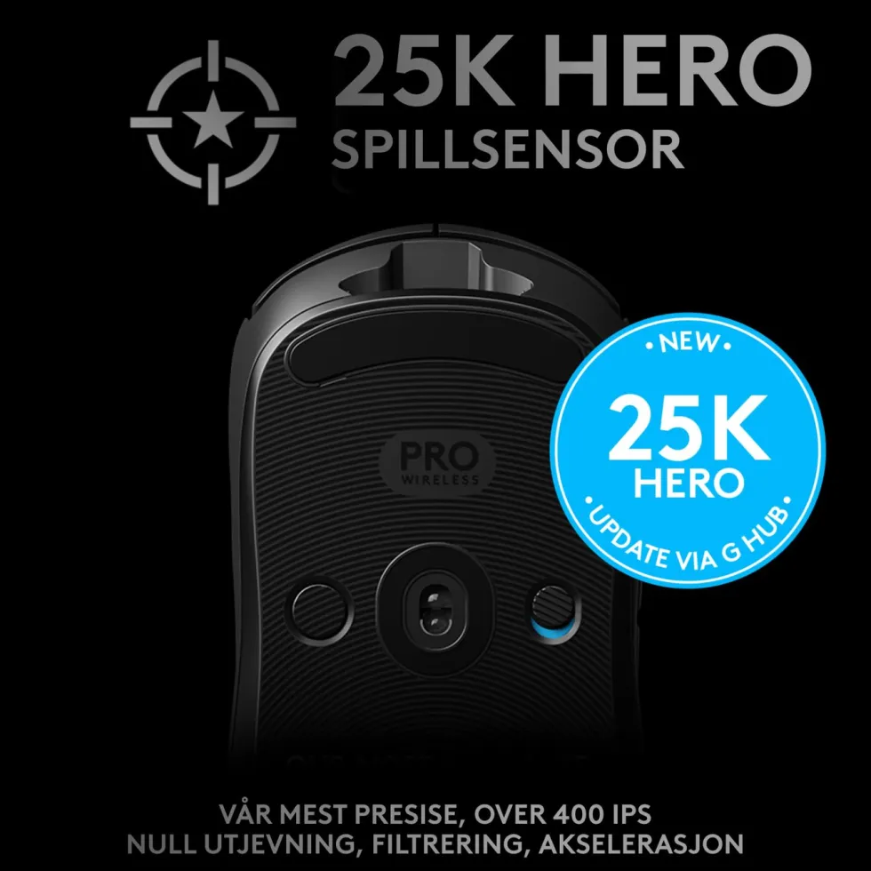 Logitech G Pro Trådløs gaming-mus for proffene
