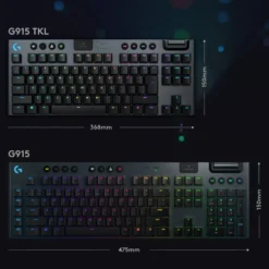 Logitech G 915 TKL Mekanisk tastatur GL Clicky Svart