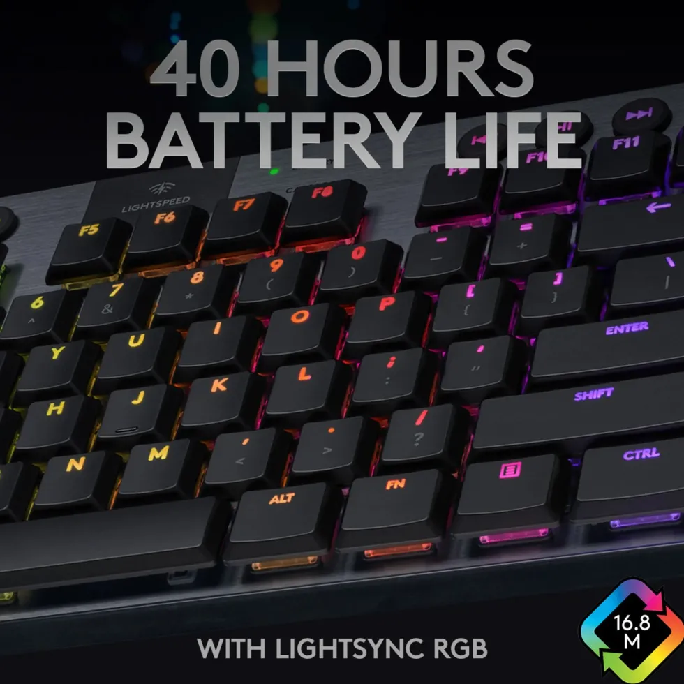 Logitech G 915 TKL Mekanisk tastatur GL Clicky Svart