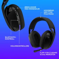 Logitech G321 Trådløst gamingheadset Svart