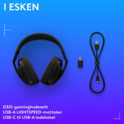 Logitech G321 Trådløst gamingheadset Svart