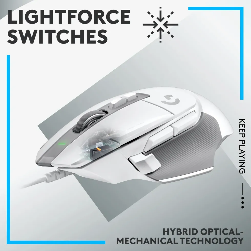 Logitech G 502 X Kablet gamingmus Hvit