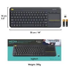 Logitech K400 Plus Trådløst tastatur med Touchpad