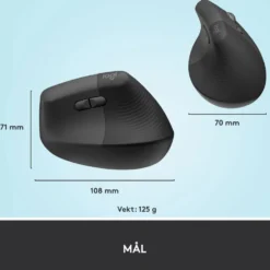 Logitech Lift Vertikal datamus Graphite