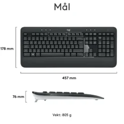 Logitech MK540 Trådløst tastatur og mus