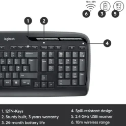 Logitech MK330 trådløst tastatur og mus