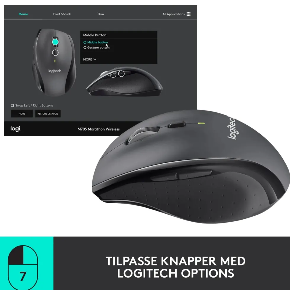 Logitech M705 trådløs datamus