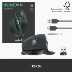 Logitech Mx Master 3s Trådløs datamus Graphite