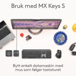 Logitech MX Master 4 Trådløs ergonomisk mus Graphite