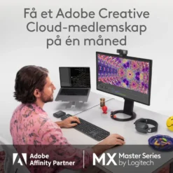 Logitech MX Master 4 Trådløs ergonomisk mus Graphite
