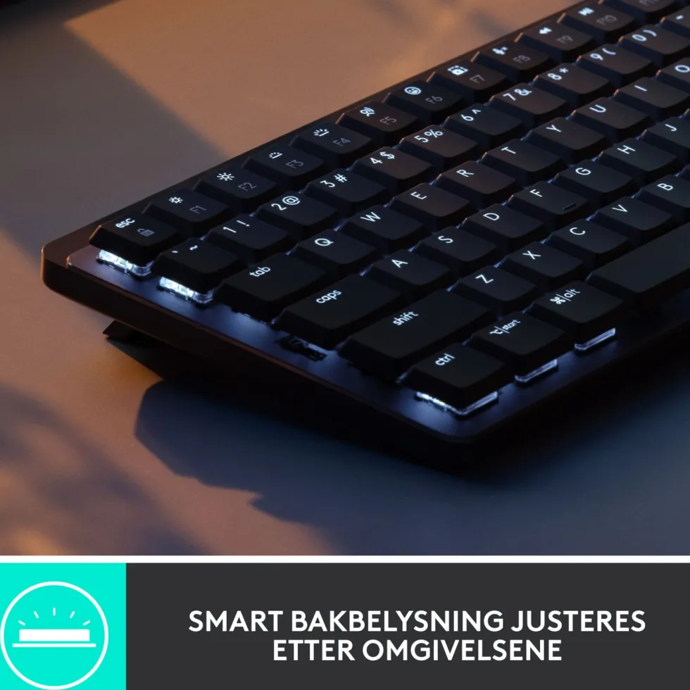 Logitech Mx Mechanical Mini Trådløst mekanisk tastatur Brown Tactile Quiet