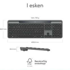 Logitech Signature Slim Solar+ Trådløst tastatur