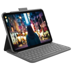 Logitech Slim Folio Tastaturetui for iPad (10. gen) og iPad (A16)