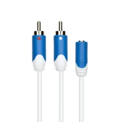 Luxorparts Adapter 2 x RCA-hanner 3,5-hunn