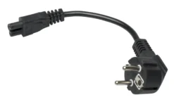 Luxorparts Apparatkabel C5 svart 0,2 m