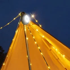 Luxorparts Bærbar campinglyskaster med LED-lyslenke