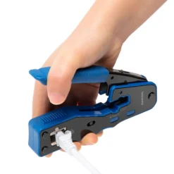 Luxorparts Krympetang med klippe- og dekselfunksjon for RJ45-kontakter