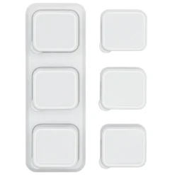 Luxorparts Magnetisk kabelklemme med base Hvit (6-pk.)
