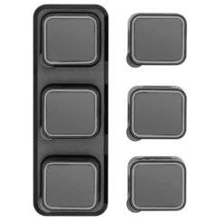 Luxorparts Magnetisk kabelklemme med base Svart (6-pk.)