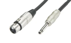 Luxorparts Mik-kabel XLR til 6,3 mm 3 m, Svart