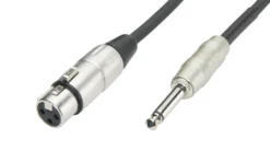 Luxorparts Mik-kabel XLR til 6,3 mm 10 m, Svart