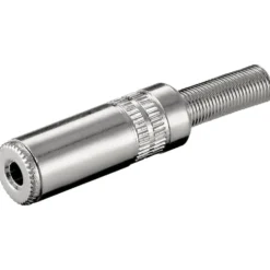 Luxorparts 3,5 mm-kontakt i metall, hunn, stereo