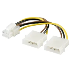 Luxorparts PCI Express-strømadapter 6-pin (2x Molex)