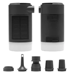 Luxorparts Solcellepumpe med lykt og powerbank-funksjon