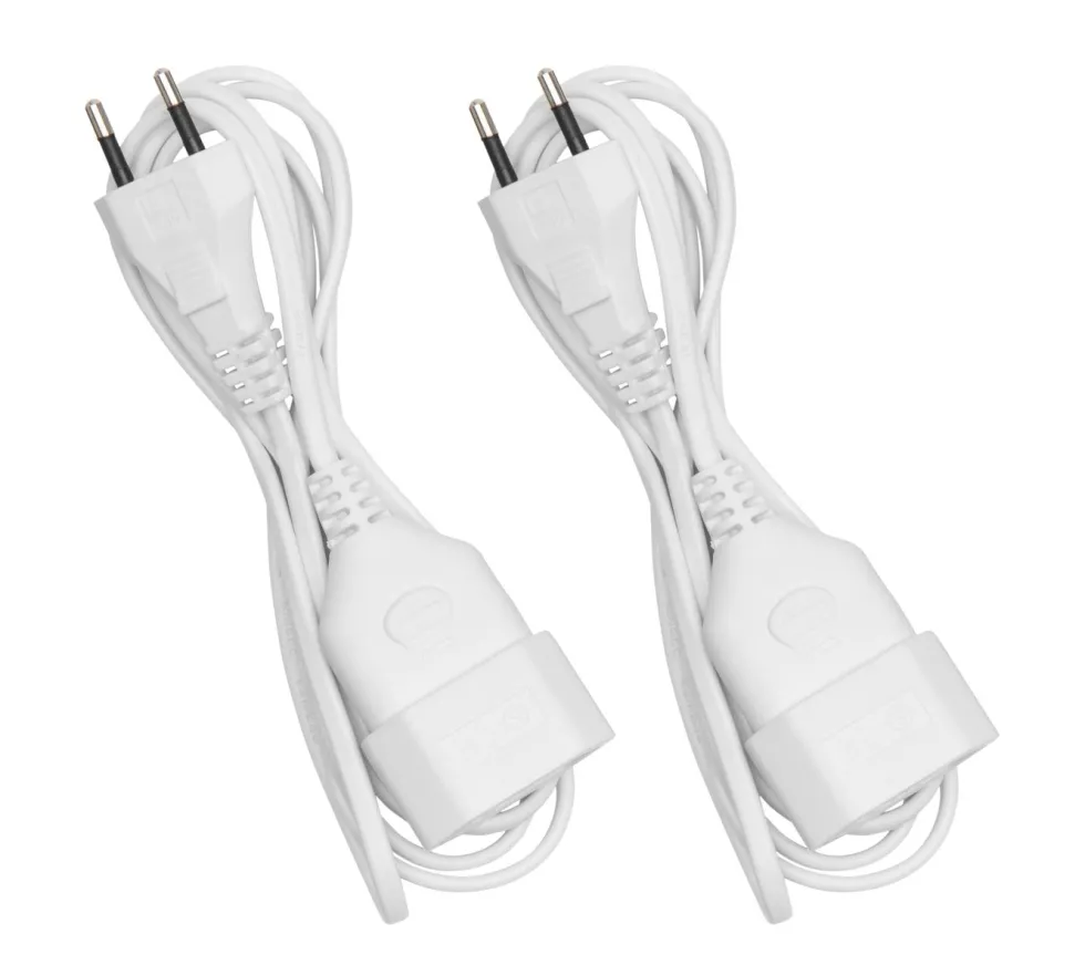 Luxorparts Ujordet skjøteledning 2,5 m (EU) 2-pk.