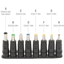 Luxorparts Universelt adapterkit 5,5x2,1 mm