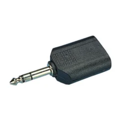Lydadapter 2 x 6,3 mm til 6,3 mm, stereo