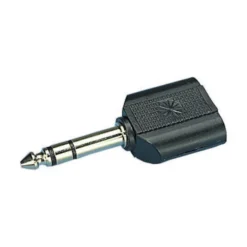Lydadapter 2 x 3,5 mm til 6,3 mm, stereo