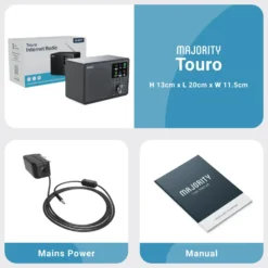 Majority Touro Internet Radio med Wi-Fi og AM/FM