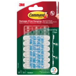 3M Command Dekorasjonsklemmer for utendørsbruk 20-pk.