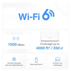 Mercusys Halo H60X Mesh Wifi 6-system 2-pk.