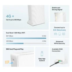 Mercusys MB230-4G AC1200 4G+ LTE-ruter