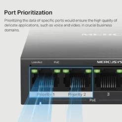 Mercusys MS105GP 5-porters gigabitswitch med POE+