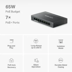 Mercusys MS108GP 8-porters gigabitswitch med POE+