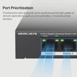 Mercusys MS108GP 8-porters gigabitswitch med POE+