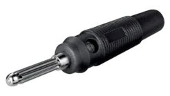 4 mm bananplugg 55 mm med skruforbindelse Svart