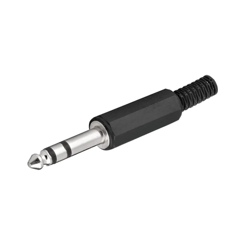 6,3 mm-kontakt, hann, stereo
