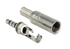 3,5 mm-kontakt i metall, hann, 4-pinners