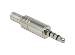3,5 mm-kontakt i metall, hann, 4-pinners